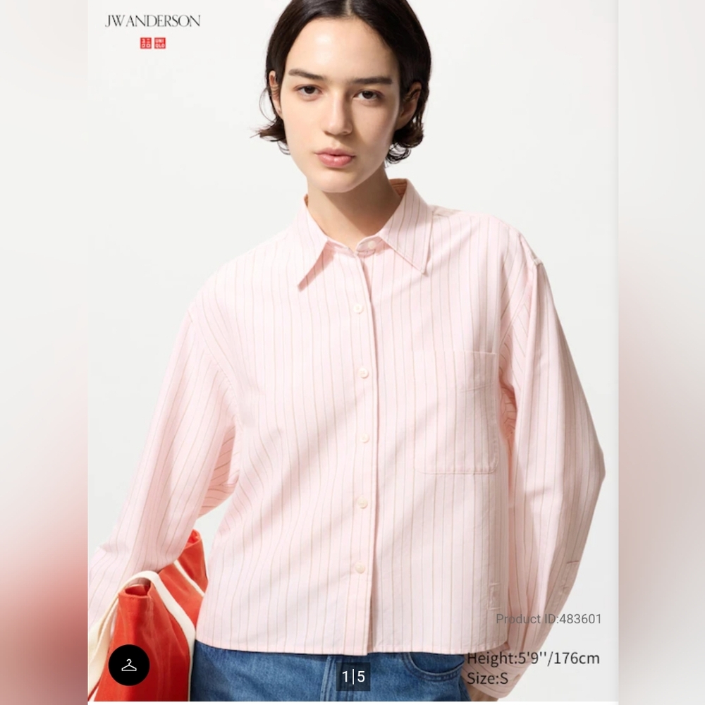 JW ANDERSON Light Pink Striped Shirt